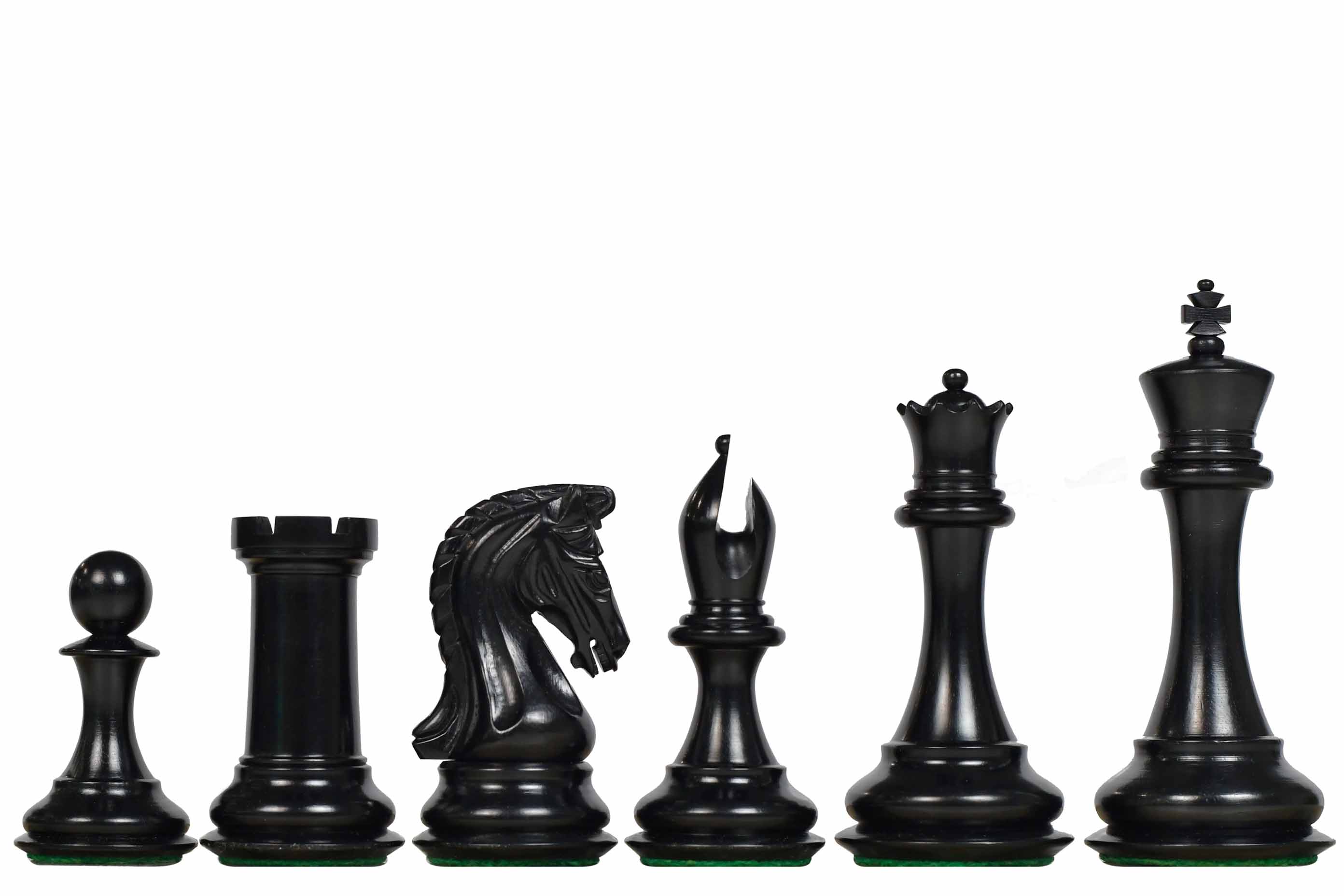Luxury Imperial Triple Weighted Chess Pieces Ebony & Boxwood -4.4" King