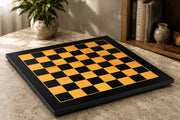 Midnight Black & Golden Tournament Chess Board 21" 57 mm Squares