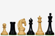 Reproduced 1963-1966 Piatigorsky Cup Chess Pieces in Ebony / Boxwood - 4.2" King