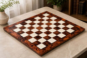 Reddish-brown burl grain Tournament Chess Board 21" 57 mm Squares