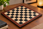 21" Wooden Chess Board in Ebony & Maple Look with Epoxy Matte Finish – 55mm Squares