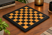 21" Wooden Chess Board in Ebony & Antique Wood Look with Epoxy Matte Finish - 55 mm