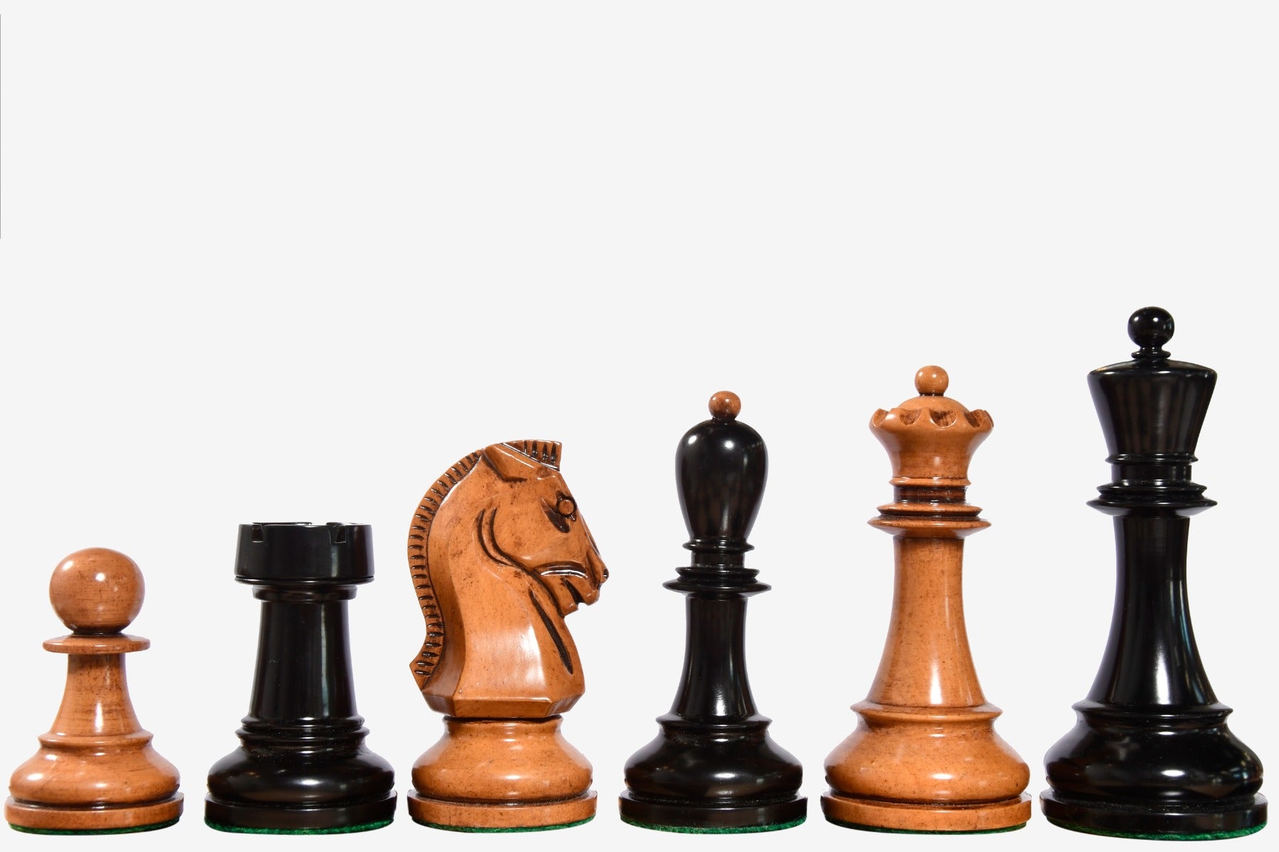 1950 Dubrovnik Bobby Fischer Weighted Pieces Genuine Ebony 4.25" King | CHESSBAZAAR