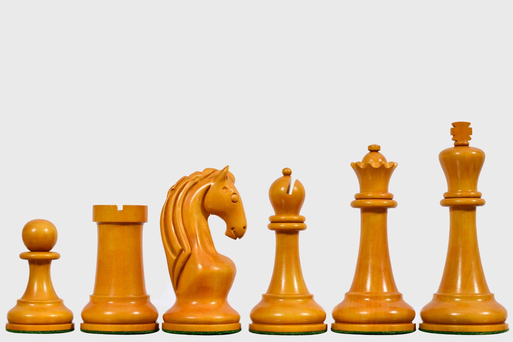 1963-66 Piatigorsky Cup Chess Pieces Ebony & Antiqued Boxwood 4.2"- King