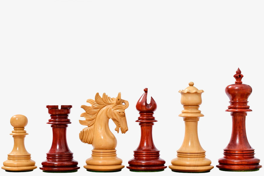 Arabian Knight Artisan Staunton Chess Pieces Bud Rosewood 4.2" King
