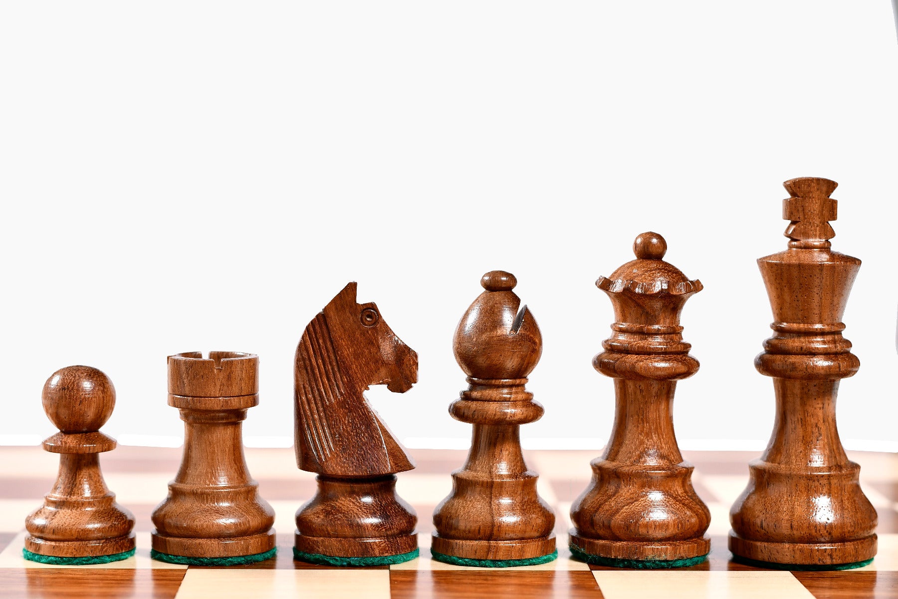 Tournament Staunton Chess Pieces German Knight Sheesham 3"- King