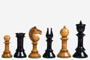 Antique Edinburgh Upright Chess Pieces Distressed Boxwood 4.4" Extra Queens