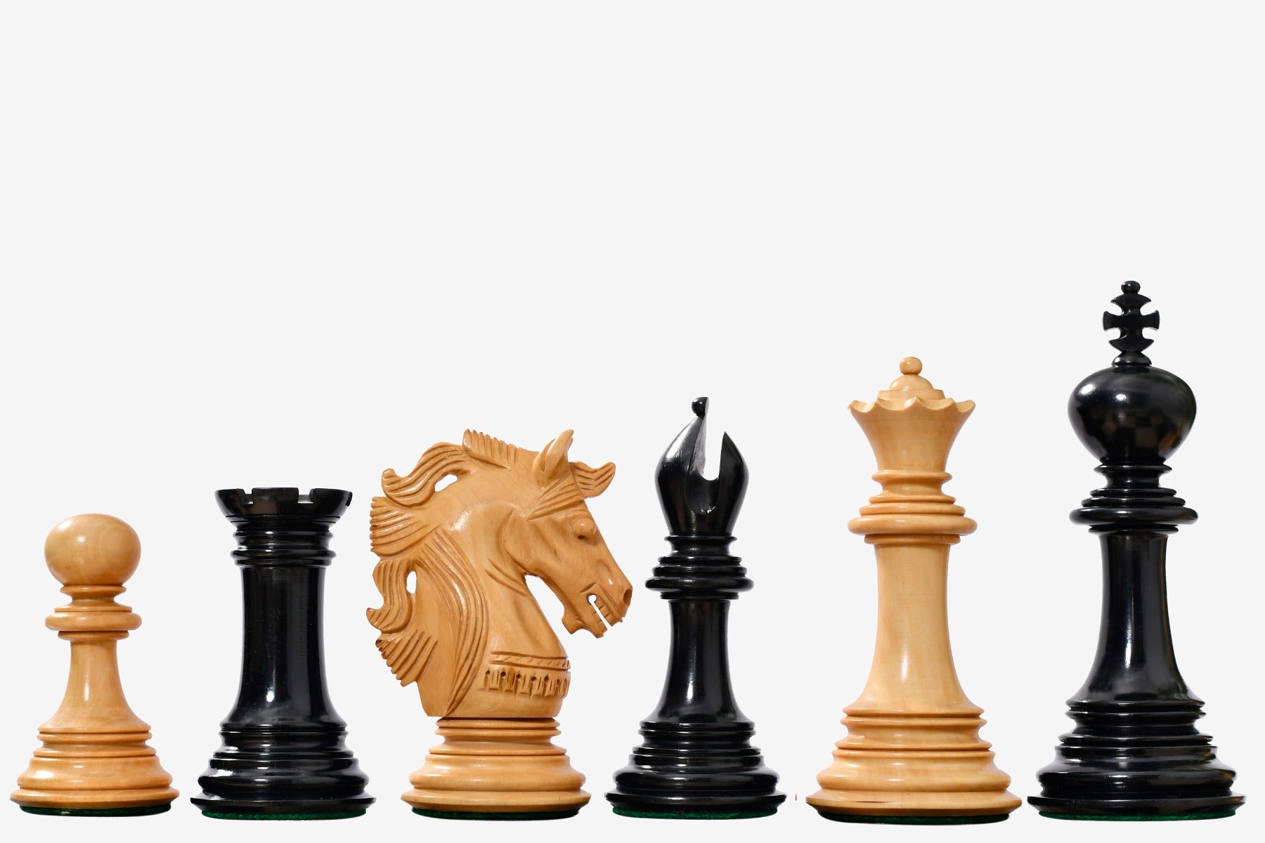 The Crown Heritage Series – A Regal Collection of Luxury Chess Pieces in Ebony Wood & Natural Boxwood 4.3” King