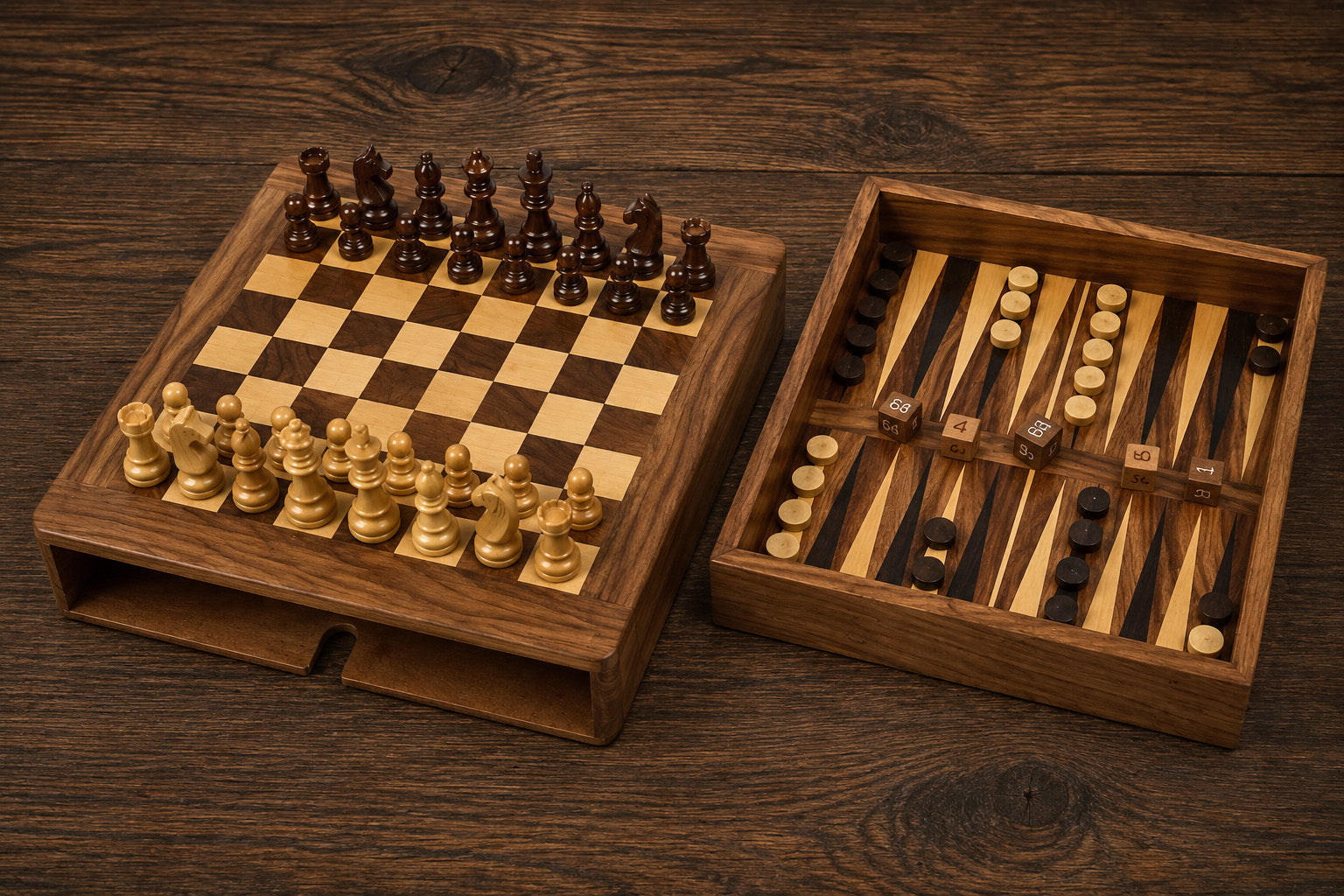 Affordable Magnetic Chess Set Sheesham & Boxwood Dice - Slightly Imperfect | CHESSBAZAAR