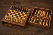 Affordable Magnetic Chess Set Sheesham & Boxwood Dice - Slightly Imperfect | CHESSBAZAAR
