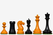 Repro B&Co 1860s Antique Chess Pieces Ebony & Antiqued Boxwood 3.9"- King