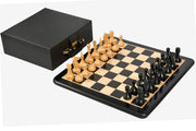1961 Soviet Championship Baku Pieces in Ebonized / Boxwood - 4.05” King with Board & Storage Box