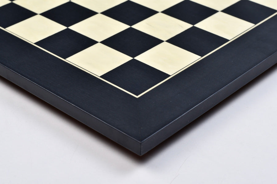Deluxe Black Anigre & Maple Matte Finish Chess Board 18" (45mm)