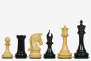 4.4" Luxury Imperial Chess Pieces Ebony wood  & Boxwood Triple Weighted