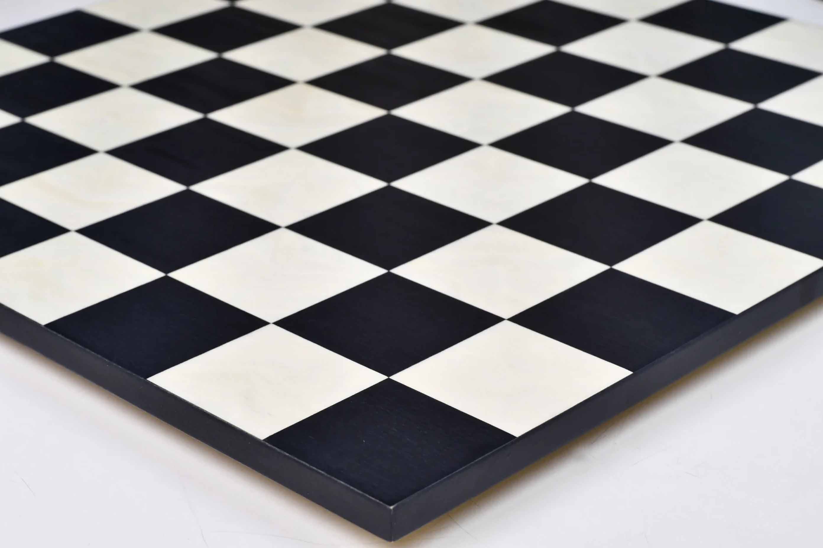 Minimalist Veneer Black Anigre Maple Borderless Chess Board 19" 60mm
