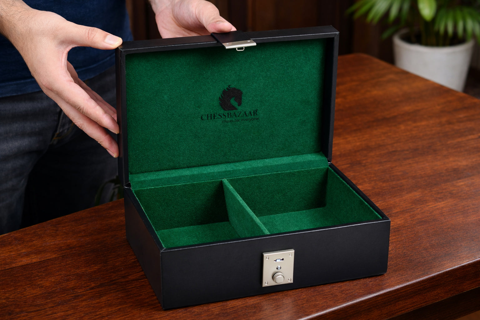 Genuine Leather Storage Box for Storing Chess Pieces 3" to 4"