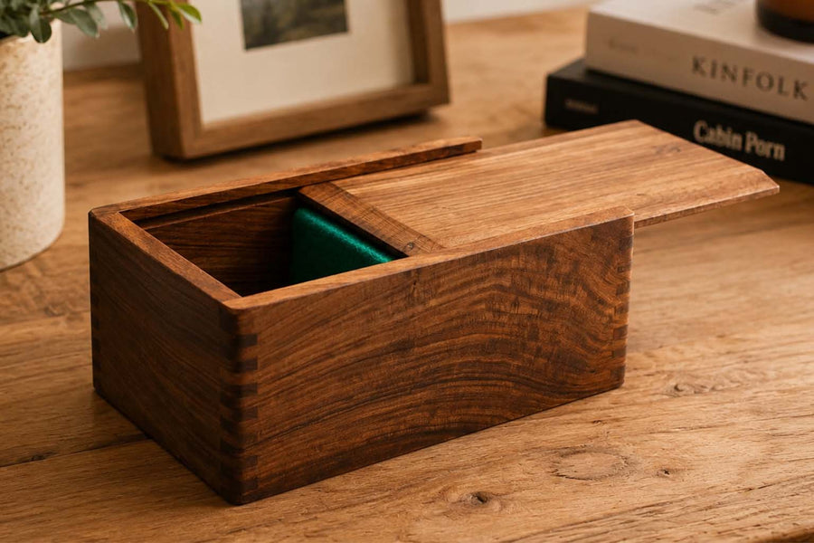 Sheesham Wood Tournament Chess Storage Box for 3.5" Chess Sets