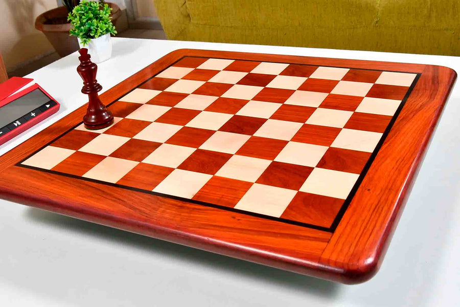 Wooden Blood Red Bud Rosewood Chess Board 18" (45mm Squares)