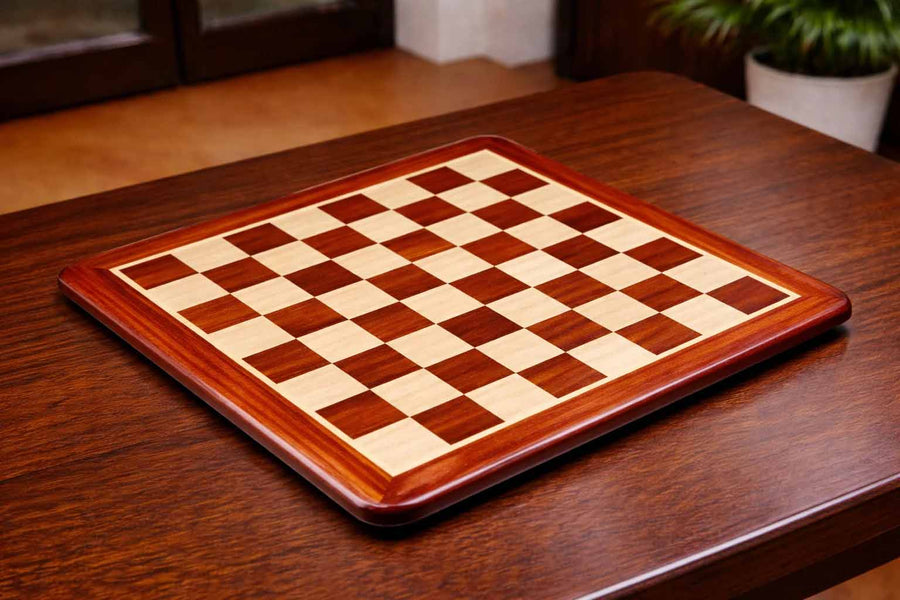 Solid Blood Red Bud Rosewood Padauk Chess Board 23" (60mm)