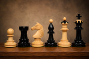 1935 Warsaw Capablanca Simultaneous Chess Set Ebony & Boxwood 3.8"- King