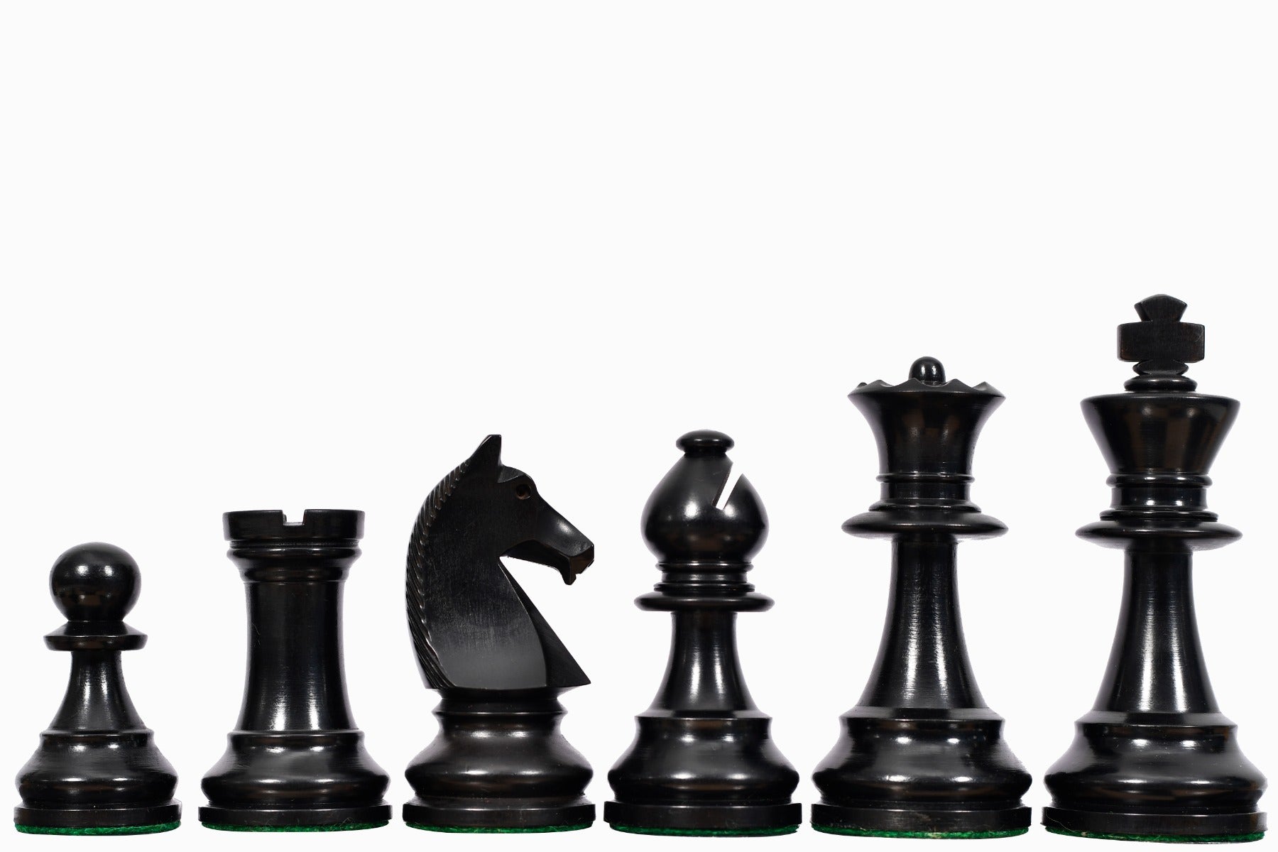 Reproduced 90s French Chavet Championship Tournament Chess Pieces V2.0 in Ebonized / Boxwood - 3.6" King