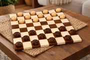 Wooden Checkers / Draught  Set in Sheesham & Box wood - 30mm
