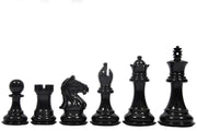 Chess Pieces in Black & White Painted Boxwood (3.5" King) - Slightly Imperfect