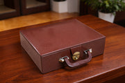 Leatherette Chess Coffer Hi-Gloss Crocodile Finish for 4.2"-4.7" Pieces