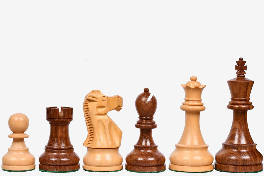 1972 Reykjavik Championship Chess Pieces in Sheesham & Boxwood 3.7"- King
