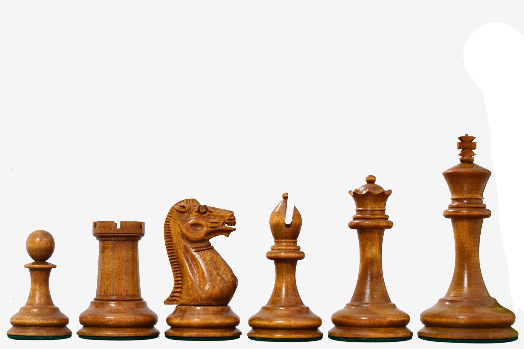 1849 Cooke-Jaques Staunton Weighted Chess Pieces in Antique Wood & Ebony wood - 3.5" King