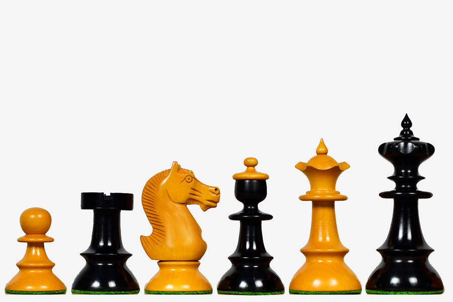 Austrian Coffee House Old Vienna Chess Pieces V2.0 Antique & Ebonized 3.75" King