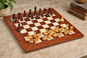 1972 Repro Fischer-Spassky Chess Pieces V2.0 in Bud Rosewood & Boxwood - 3.75" King with Board