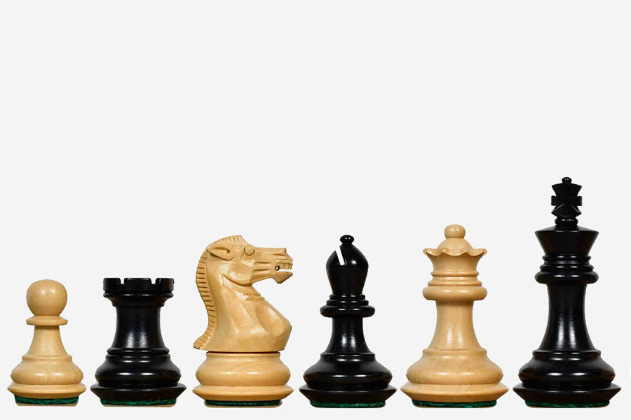 Collector Series Handcarved Staunton Pieces Ebonized Boxwood 2.6"- King