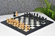 Indian Chetak II Chess Set Ebony & Boxwood 4.2" King with Black Anigre Board