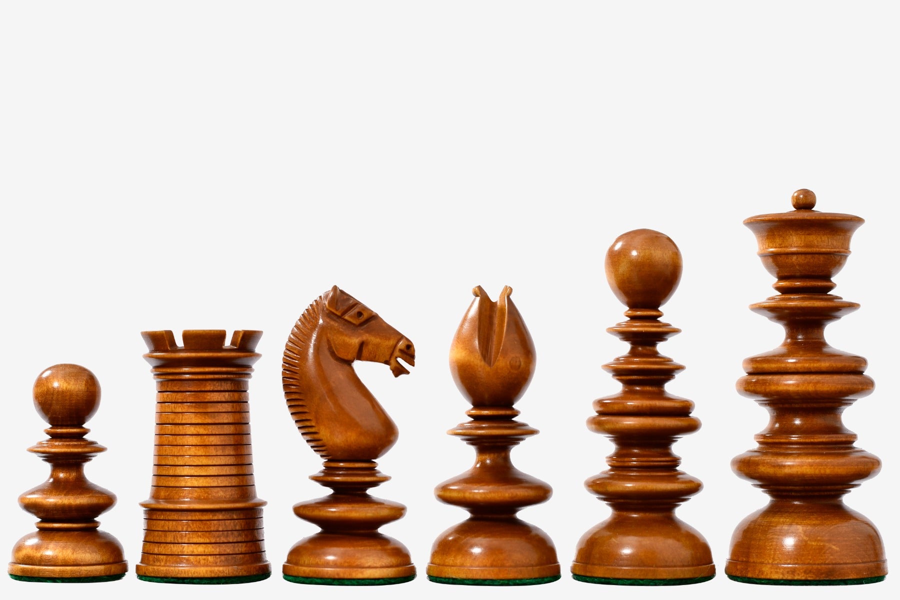 Circa 1840 Pre-Staunton Calvert Library Chess Pieces Ebony & Antiqued - 3.3"- King