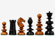 Circa 1840 Pre-Staunton Calvert Library Chess Pieces Ebony & Antiqued - 3.3"- King