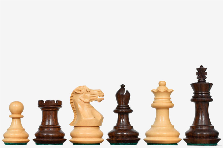 Collector Series Staunton Chess Pieces in Sheesham & Boxwood 2.6"- King