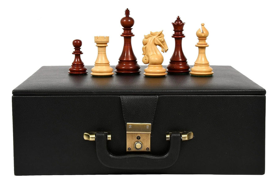 The Shera Staunton Chess Pieces V2.0 in Bud Rose/Boxwood - 4.4" King with Board & box