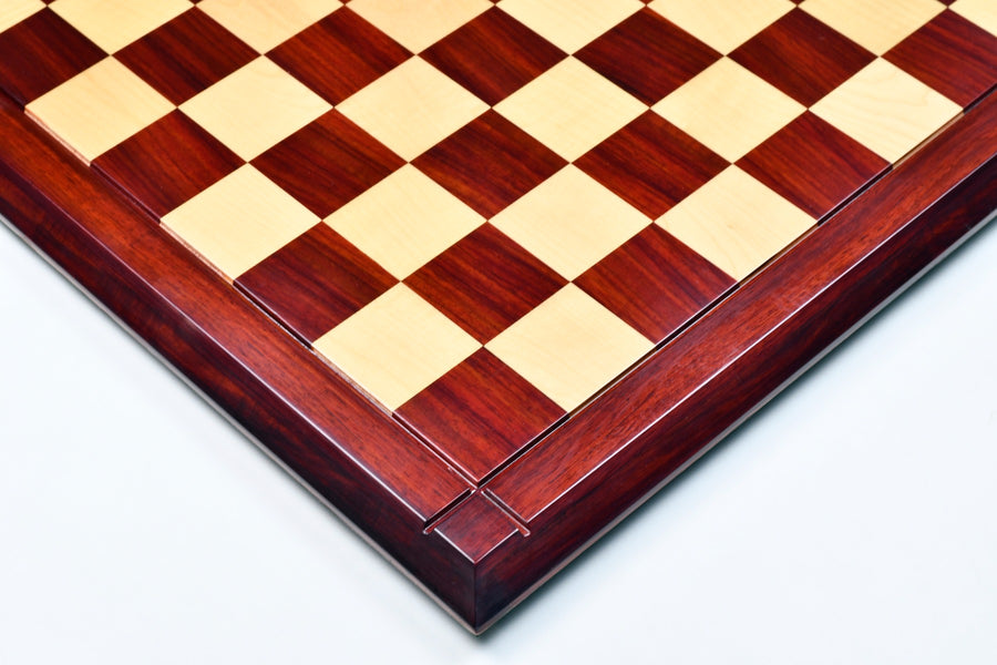 Deluxe Bud Rosewood & Maple Wooden Chess Board 23" (60mm)