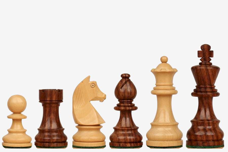 Tournament Staunton Chess Pieces German Knight Sheesham 3.75" King