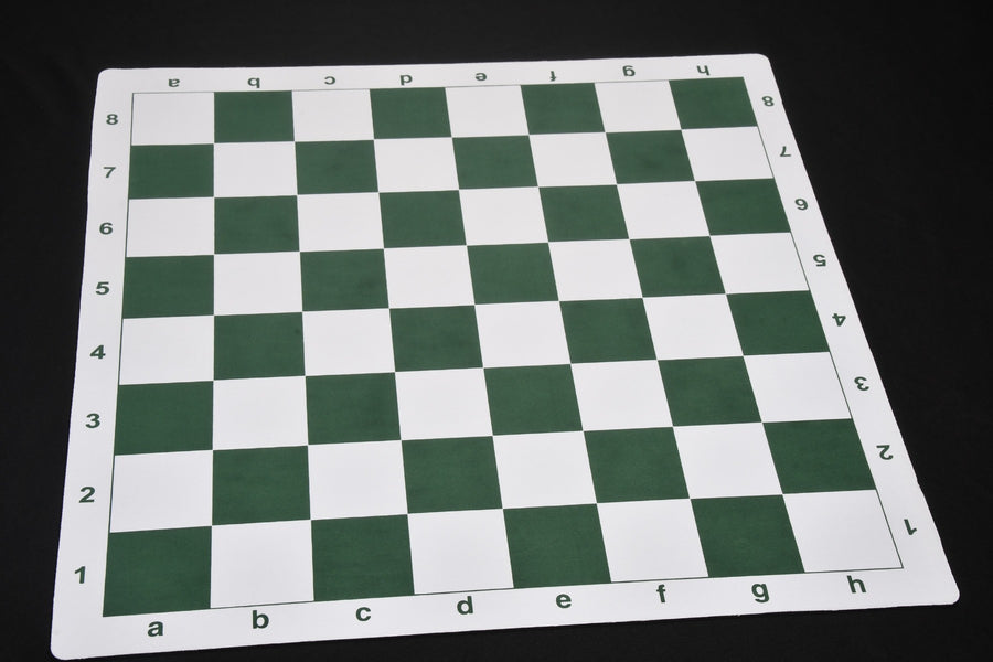 22" Rubber Mouse Pad Tournament Roll-Up Chess Board Green & White