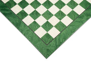 Green Ash Burl and Maple Hi-Gloss Wooden Chess Board 20" - 50 mm