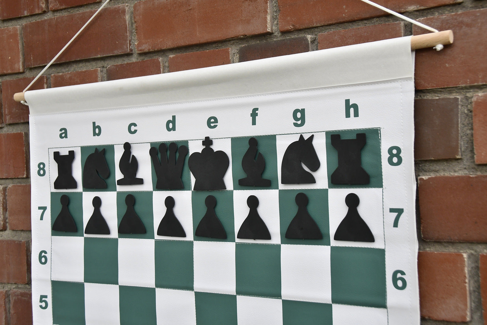 29" Vinyl Chess Demo Board and Magnetic Pieces with Green Deluxe Carrying Bag