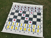 39" Vinyl Slot-In Chess Demo Board with Pieces & Black Carry Bag
