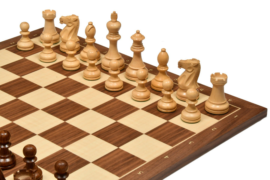 American Staunton Weighted Tournament Chess Pieces in Sheesham & Boxwood (4.1" King)