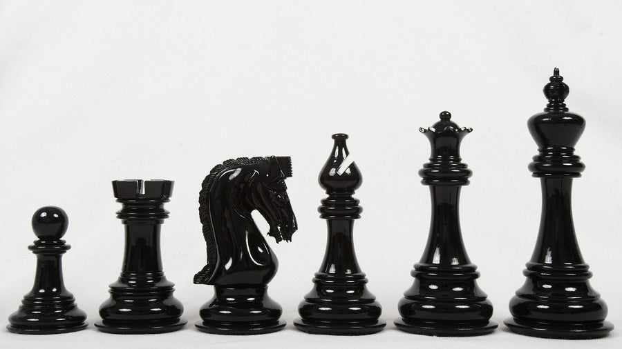 Slightly Imperfect The Staunton Series Chess Pieces in Painted Wood & Painted Boxwood - 4.5" King