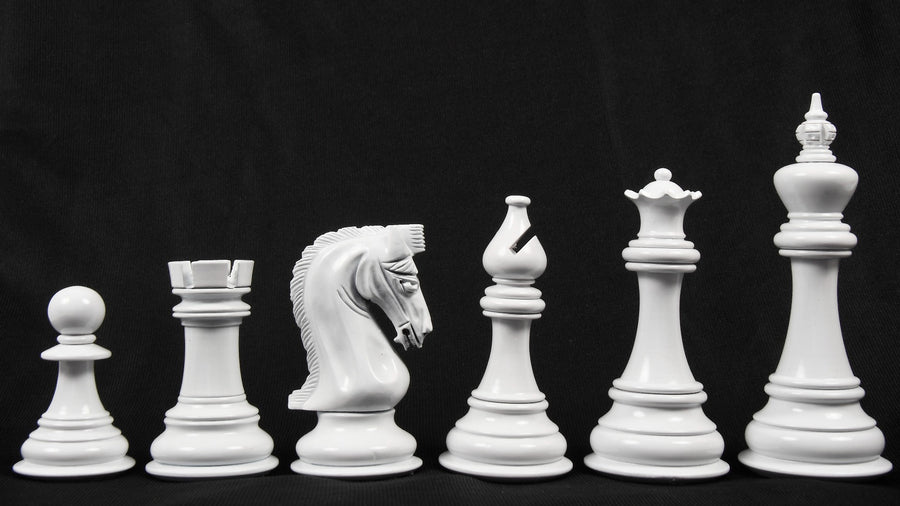 Slightly Imperfect The Staunton Series Chess Pieces in Painted Wood & Painted Boxwood - 4.5" King