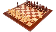 Pegasus Series Artisan Staunton Chess Pieces version 2.0 in Bud Rosewood (Padauk) Wood / Boxwood - 4.6" King with Wooden Chess Board