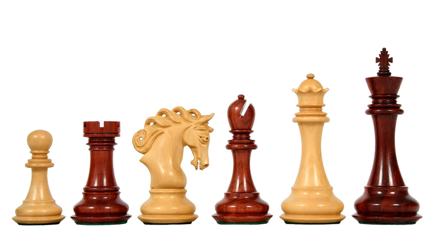The Pegasus Artisan Chess Pieces ver 2.0 in Padauk/Boxwood - 4.6" King with Board & Box