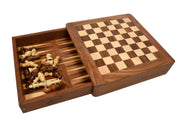 Travel Magnetic Chess Set in Sheesham & Boxwood - Slightly Imperfect | CHESSBAZAAR